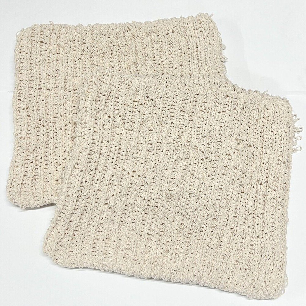 SET OF 2 Scott Living Pillow Case Throw Pillow Loose Knit Shell 20”x20” Zip Open